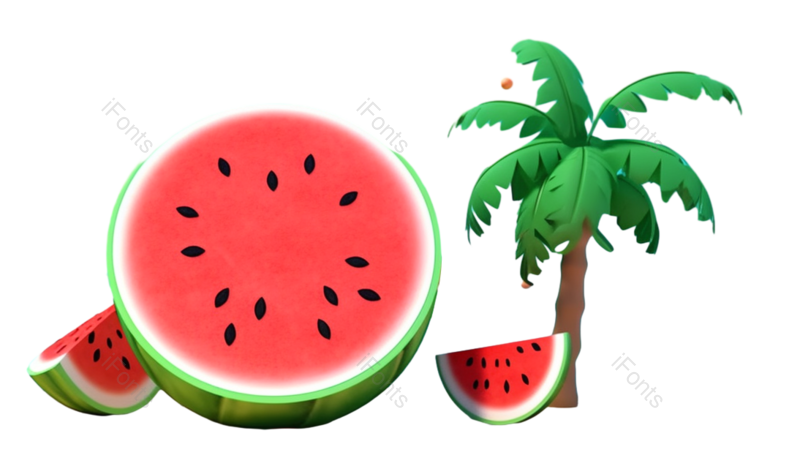 叶子图片,西瓜元素,商品PNG,天空免抠素材